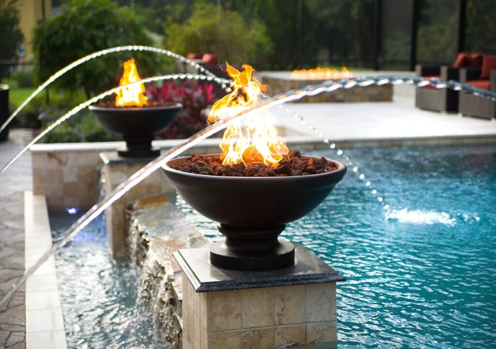 Fire bowl and laminars