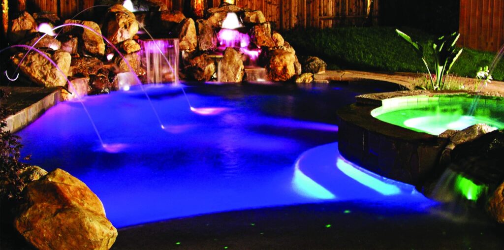 Lighting Feature by Pinnacle Pools and Spas