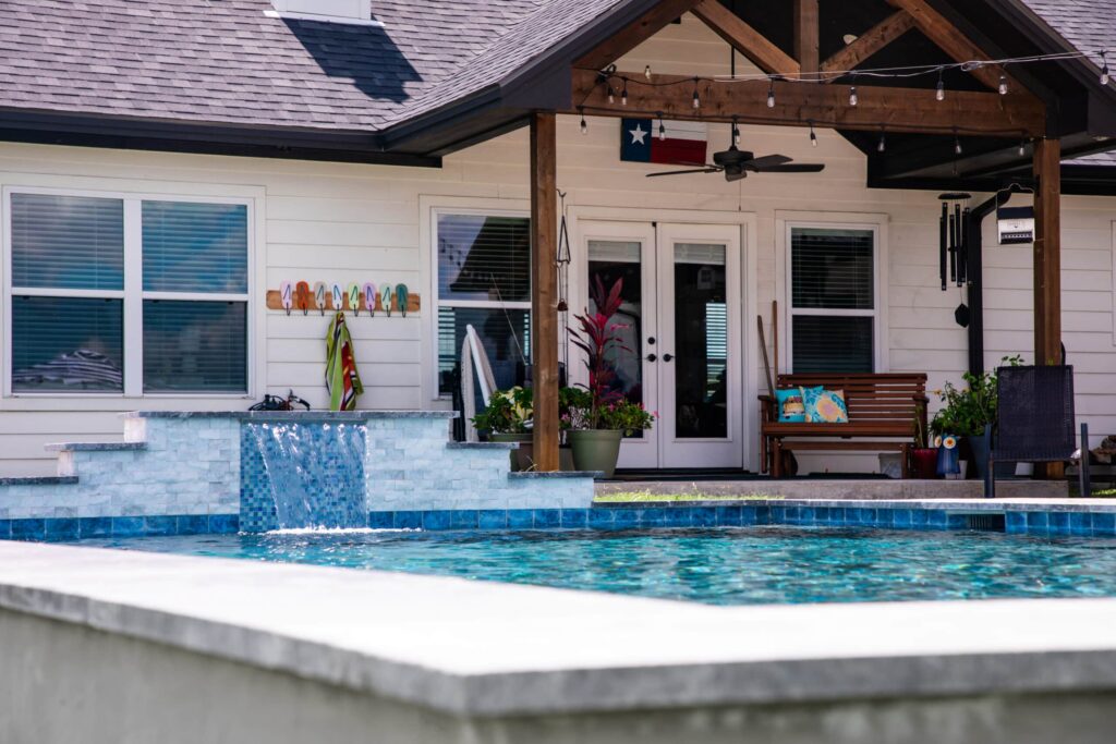 Pinnacle Pools & Spas of Bowie residential pool project for homeowners in Bowie, TX