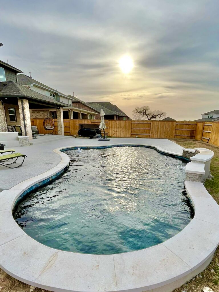 Swimming pool installation from Pinnacle Pools & Spas of Austin, serving homeowners in Austin, TX
